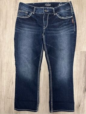 Silver Jeans Suki Dark Wash Capri Jeans 32